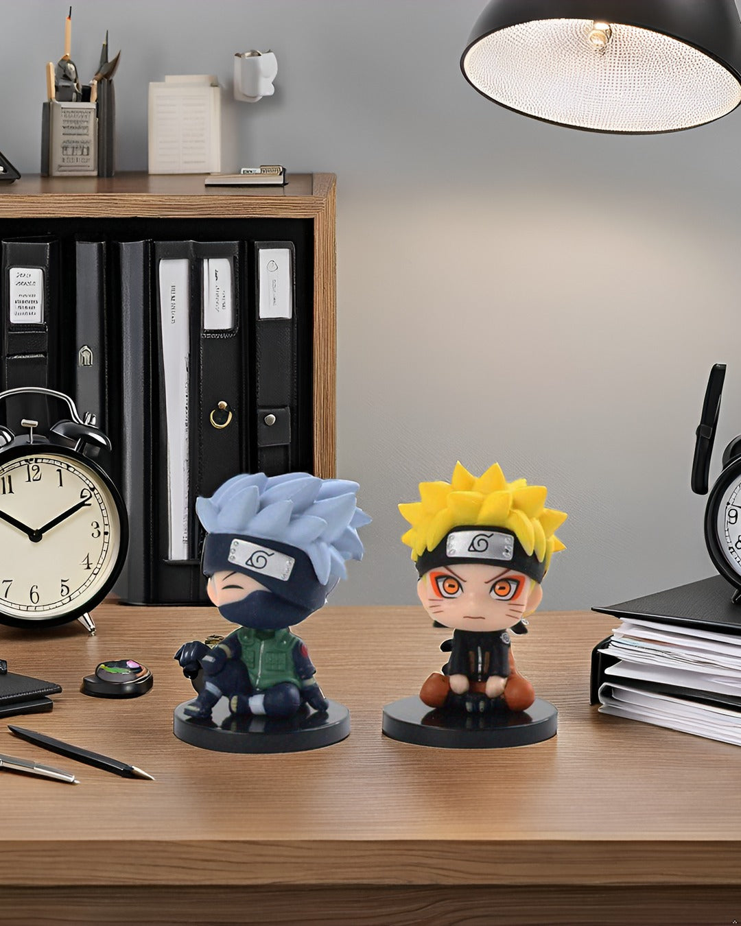 Naruto & Kakashi Sitting Anime Figures | Set of 2 | 7 cm | Naruto Itachi Anime Lovers | Latest Japanese Manga | Base Needs to be Assembled | Comes in Brown Box Packing