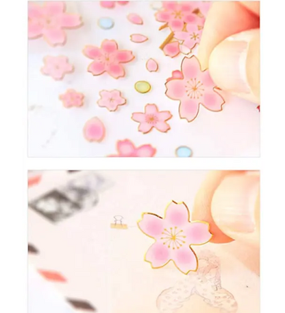 Japanese Style Self-Adhesive DIY Decorative Cherry Blossom Decals for Scrapbooking or Card Making (Pack of 6)