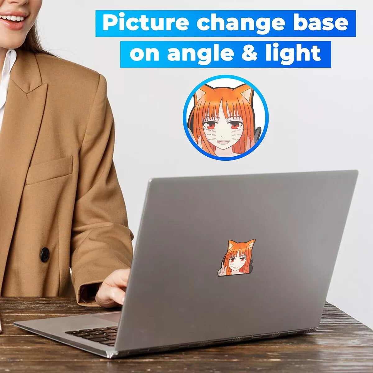 Spice and Wolf Holo 3D Anime Car Sticker – Waterproof & Durable