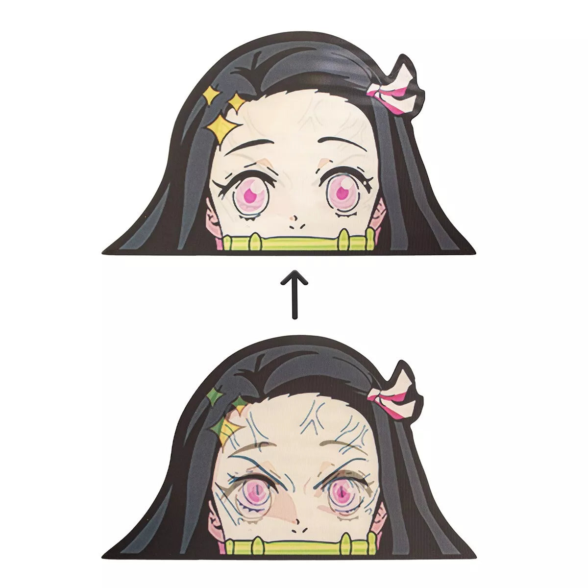 Demon Slayer Nezuko 3D Decal: Vibrant Anime Car Sticker - High Quality Detail Art