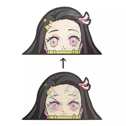 Demon Slayer Nezuko 3D Decal: Vibrant Anime Car Sticker - High Quality Detail Art