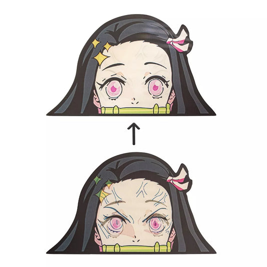 Demon Slayer Nezuko 3D Decal: Vibrant Anime Car Sticker - High Quality Detail Art