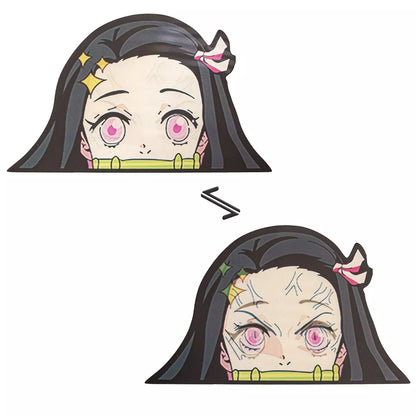 Demon Slayer Nezuko 3D Decal: Vibrant Anime Car Sticker - High Quality Detail Art