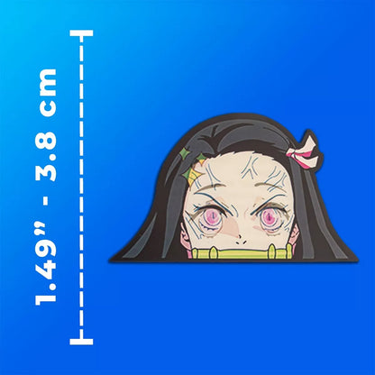 Demon Slayer Nezuko 3D Decal: Vibrant Anime Car Sticker - High Quality Detail Art