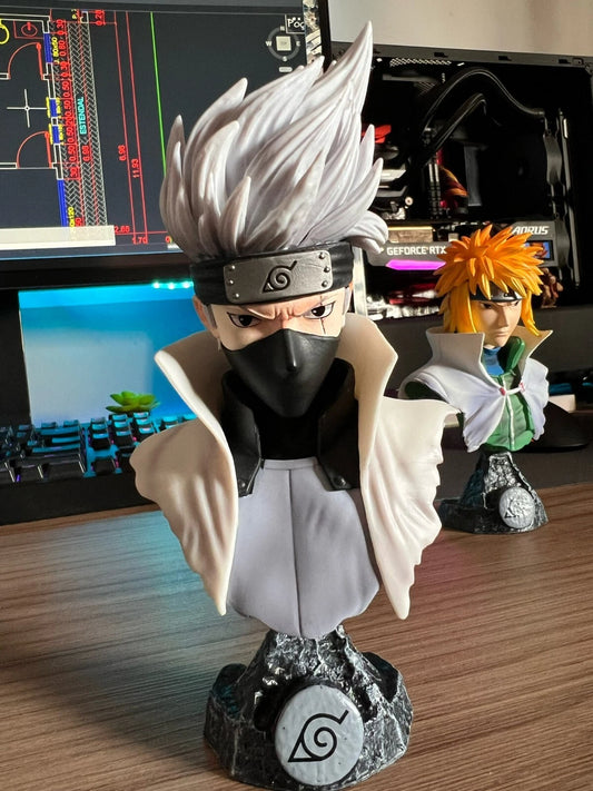 Naruto Kakashi Hatake Head Anime Bust Figure – 15cm PVC Collectible Statue for Ninja Fans & Collectors