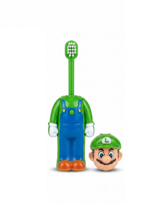 Mario Character Kids Toothbrush with Protective Cap | Soft Bristles Cartoon Travel Toothbrush | Portable Dental Brush for Kids